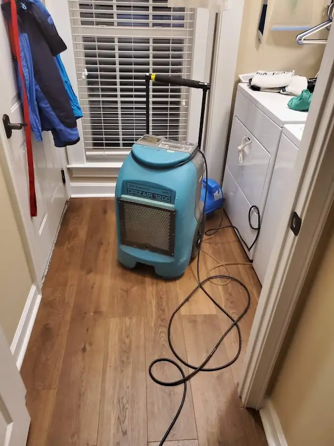Commercial dehumidifier deployed for Flood Damage Cleanup in Streator